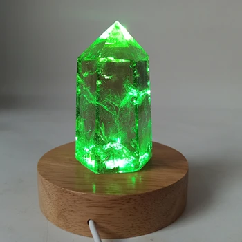 10cm natūralus kvarco kristalo lempos vaivorykštės energijos perlas gydymo namuose ornamentu