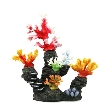 1pcs Akvariumas Koralų dekoratyviniai Augalai Shell Rifo Kalnų Oloje Žuvų Bakas Apželdinimas Dekoratyviniai Aquascape Dekoro Priedai