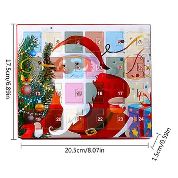24Pcs/Set Kalėdų Atgalinės atskaitos Advento Kalendorius Papuošalai Dovanų Dėžutė 