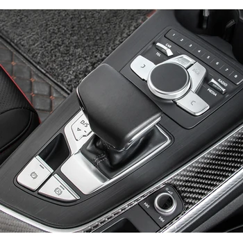 Automobilio Stilius Audi A4 B9 17-18 A5 2018 ABS Chrome Pavarų Perjungimo Padengti Apdaila Idrive Multimedijos Mygtukas Lipdukai
