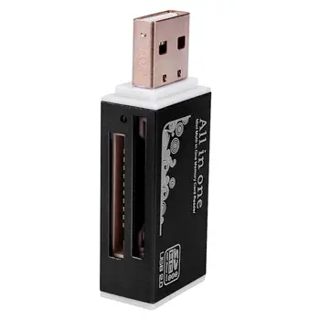 Geriausios Kainos USB 2.0 All in 1 Multi Atminties Kortelių Skaitytuvą Mikro SD SDHC TF M2 MMC BK