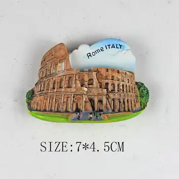 Italijos Pizos Karšto Pardavimo 3D Fasion Dervos Šaldytuvas Magnetiniai Lipdukai Kelionės Roma Kūrybos Romų Šaldytuvas Magnetas Venecijos Suvenyras