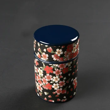 Japonų Stiliaus Senovinių Keramikos Arbatos Skardinių Žiedų Arbata Saugojimo Butelių Nešiojamų Kelionių Arbatos Filtras Prieskonių Sandarų Stiklainį Saldainių Dėžutė