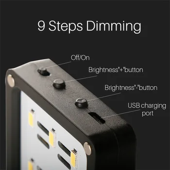 Mini DSLR Fotoaparatas Užpildykite Šviesa Reguliuojamas 12 Lemputė Karoliukai USB Įkrovimo Užpildyti Šviesos Mobiliojo Telefono NK-Pirkiniai