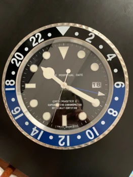 Namų Dekoro sieninis laikrodis modernaus dizaino aukštos kokybės šviesos veido calendarsMetal Žiūrėti Formos Sieninis Laikrodis su Naktį Žibintai