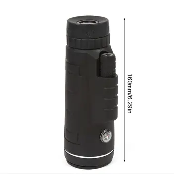 Nešiojamų Dydžio Rankinės 40X60 Didinimo Reguliuojamu Zoom Monokuliariniai Teleskopas Šviesos Naktinio Matymo Mobiliojo Telefono didinamasis stiklas