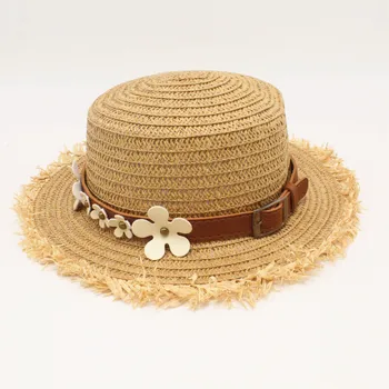 Seioum puikus Butas viršaus šiaudų skrybėlę Vasarą, Pavasarį moterų kelionę kepurės laisvalaikio pearl gėlių beach sun skrybėlės juoda kvėpuojantis mados ha