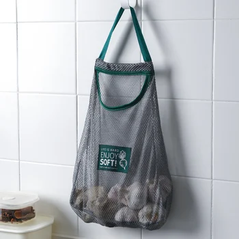 Vaisių, Daržovių Kabinti Akių Saugojimo Krepšys Kvėpuojantis Daugkartinio Naudojimo Maišus Organizatorius Ekologinio Daugkartinio Naudojimo Pirkinių Tote Bag