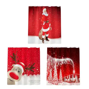 2021 Santa Claus Briedžių Spausdinti Užuolaidos Vonios Tualeto Sėdynės Pagalvėlės Kalėdų Dekoracijas Namuose Naujųjų Metų Papuošimai Kalėdų Dovana