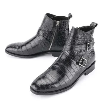 Baoduli Martin batai, vyriški batai naujas krokodilas vyriški batai Britų šilti vyriški batai