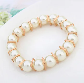 Mados femme perlų apyrankė bangle moterų smulkių perlų papuošalai nuotaka aukštos quanlity balta perlų apyrankė