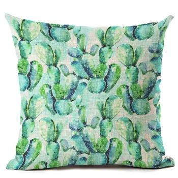 Minkšta pagalvėlė Tropinių Augalų Kaktusas Medvilnės Skalbiniai Dekoratyvinis Užvalkalas Kaktusas Pagalvės užvalkalą Dangtis