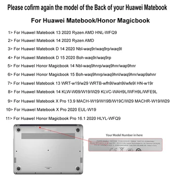 Už Garbę Magicbook Pro 16.1 2020 Kietojo PVC Nešiojamas Pakeisti Shell Atveju, Huawei Matebook 13 14 D14 D15 X Pro. 2019 m. 2020 m. 13 14 AMD
