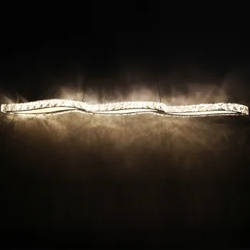 Šiuolaikinės Kristalų Pakabukas Šviesos Ilgio Bangų Kristalų Pakabukas Lempa Kabo LED Apšvietimo Šviestuvas, Valgomasis kambarys, Virtuvė Sala