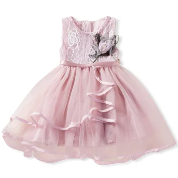 2020 Naujas Mergaičių Suknelė Vaikų Ballgown Nėrinių Vasaros Princesė Suknelė Sluoksniuotos Mergaitės Drabužiai be Rankovių Baby Girl Drabužiai