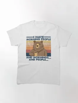 Derliaus lokys aš nekenčiu ryto žmonės ir ryte ir žmonių Karšto Pardavimo Klounas Marškinėliai Vyrams/moterims Spausdinti Teroro Mados marškinėliai