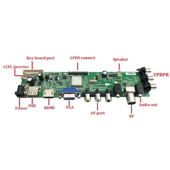 Rinkinys LP156WH2-TLAE/LP156WH2-TLR2 USB HDMI VGA nuotolinio LED DVB-T, DVB-T2 TV 1366X768 40pin 15.6