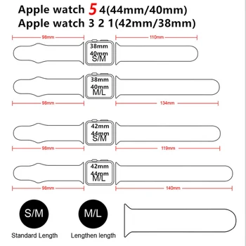 Silikono Dirželis Apple Watch band 44mm 42mm 40mm 38mm Gumos watchband Sporto diržo apyrankę iWatch 