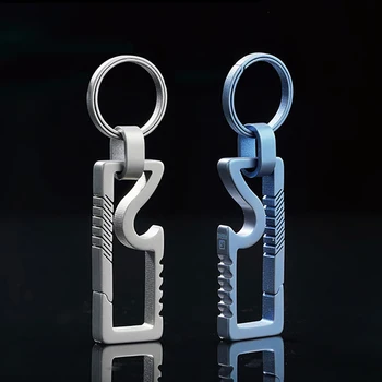 Titano EDC Automobilių Key Chain Turėtojas Įsimylėjėlių Poroms Super Lengvas Titano Keychain Sagtis Širdies Formos Raktų pakabukai Mielas Geriausia Dovana