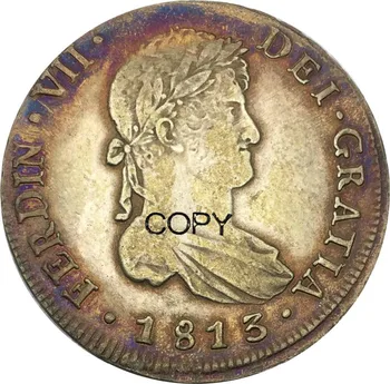 Čilė 8 Reales Fernando VII biustas Fernando VII 1813 Cupronickel Sidabrą, Sidabro Kopijuoti Progines monetas, MONETŲ