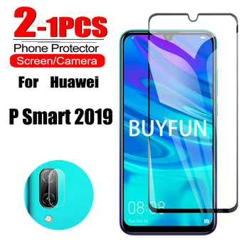 1-2vnt Grūdintas Stiklas Ekrano apsaugos Huawei P Smart 2019 Sprogimų beskeveldris Stiklas, Kameros Objektyvas Filmas APIE P Smart 2019