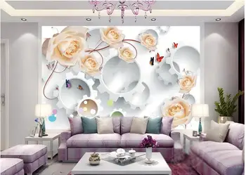 3d tapetai užsakymą freskos neaustinių 3d kambario tapetai Rožių vynuogių 3 d nustatymą, sienų paveikslai, piešiniai photo 3d sienos freskos tapetai