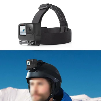 Galvos Dirželis GoPro Hero 9 Anti-Slip Mount Apsauginis Lankelis Su Varžtu Sporto Kamera Reguliuojamas Headstrap