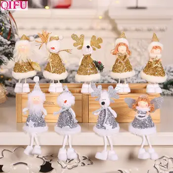 QIFU Kalėdų Kawaii Angel Doll Ornamentu Kalėdų Elf Lėlės Medžio Pakabukas Kalėdų Dekoro Namų 2019 Kalėdų Dovana Naujųjų Metų 2020 m.
