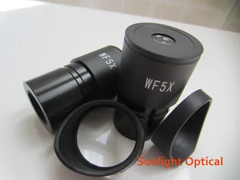 WF5X 20mm Lab Švietimo Mokyklos Stereo Mikroskopas Plataus Kampo Okuliaro Optinis Objektyvas 30.5 mm su gumine Eyecup Akių Apsaugai