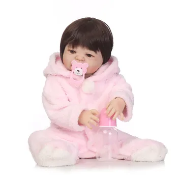 57CM Visas Silikono Atgimsta kūdikių lėlės bebe gyvas berniukas/mergaitė žavinga klasikinis rankų darbo ryškus Kalėdos gimtadienio dovana bonecas žaislas