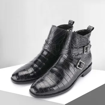 Baoduli Martin batai, vyriški batai naujas krokodilas vyriški batai Britų šilti vyriški batai