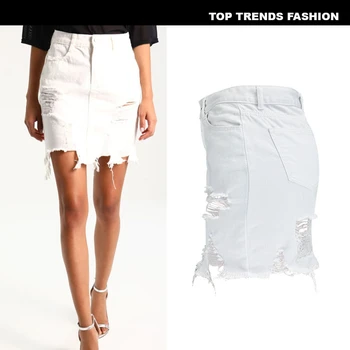 Naujas Aukšto juosmens džinsai moterų sijonas maišelį klubo sijonas baltas nusidėvi kutas pavasarį ir vasarą populiarus laukinių seksualus sijonas K005