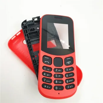 Naujas Pilnas Pilnas Mobiliojo Telefono Korpuso Dangtis Atveju Su anglų Klaviatūra Nokia 130 2017 TA-1017