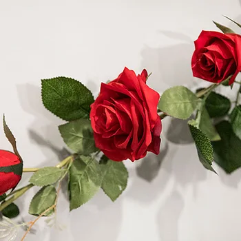 1,8 M Šilko Rožės Dirbtinės Gėlės Rožės Rotango Vestuvių Namų Puošybai Netikrą Gėlių Ornamentu Sienos Netikrą Leaf 