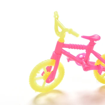 1 Vnt Nauji Plastikiniai Mini Dviračių Lėlės Mergina Žaislas, Lėlė Priedai, Aukštos Kokybės