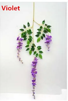 1Set x Dirbtinis Violetinė Kabo Vynuogių Gėlių, Augalų Sode Sienos Dekoracija Vestuvių