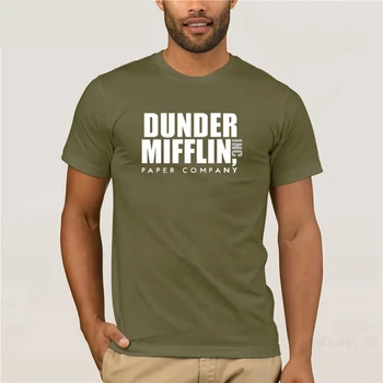 Biuro Dunder Mifflin t-shirt Įdomus, t-marškinėliai, vyriški Spausdinti Atsitiktinis Medvilnės marškinėliai Populiarus 2020 Mados Karšto t-shirt