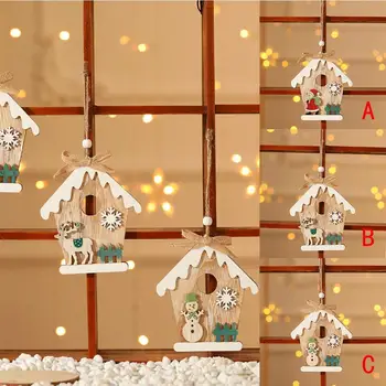 Kalėdų medinis pakabukas vaikų dovana Kalėdų eglutė sąrašas scenos dekoracija pakabukas pakabukas oggetti natalizi 30S30