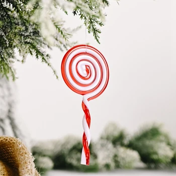 Kalėdų Medžio Apdaila Raudona Balta Candy Lolli Kabo Pakabukas Kalėdų Šeimai Šalis Papuošalas Dovanų