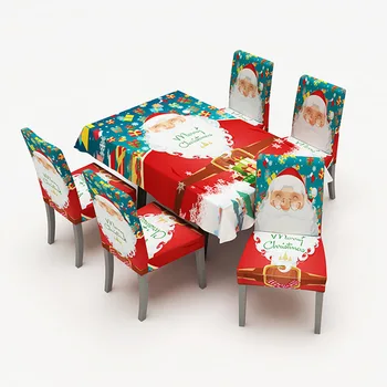 Kalėdų Skaitmeninis Atspausdintas Kėdė Padengti Stačiakampio formos Staltiesė Stalo Audinio Ruožas Kėdė Padengti Namų ūkių Stalas ir Kėdė Padengti