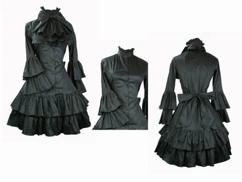 LOLITA Dress Institutas retro stiliaus Gotikos blyksnius rankovės pavasario saldus Lolita dress