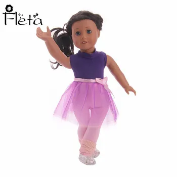 Lėlės Baleto Šokių Suknelė Tinka 18 Colių American Doll & 43 Cm Gimęs Kūdikis Kartos, Gimtadienio Mergina Žaislą Dovanų