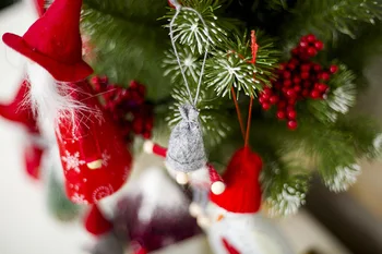 Mielas Kalėdų Medžiaga Lėlės Pakabukas Mini Medinių Kalėdų Eglutė Lėlės Ornamentu Kalėdų Ornamentu Mediniai Kalėdinis Namų Dekoras E