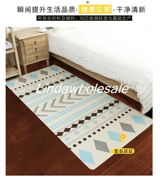 Modernios geometrinės kambarį kavos staliukas kilimėlį galima skalbti lovos pusėje kilimas