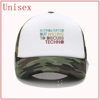 Retro Techno Muzikos Derliaus Introverte mados stiliaus kepurės moterims, kepurės vyrams skrybėlę vyrų beisbolo kepuraitę moterų geriausiai parduodamų 2020 m.