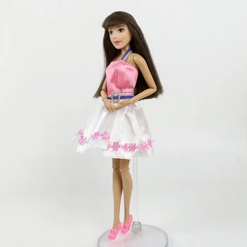 Rožinė Princesė Suknelė Barbie Lėlės Komplektus Drabužius Barbie Lėlių Priedai Vaikams, Žaislas 