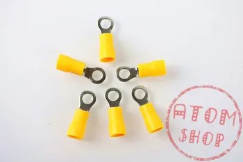 RVS1.25-4 raudona Šalto galinių O tipo diskiniai iš anksto izoliuoti terminalo vielos nosies kabelis dydis 0.5-1.5 mm(A. W. G22-16)