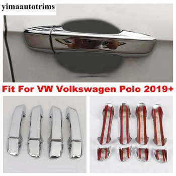 Yimaautotrims Aksesuaras Tinka VW Volkswagen Polo 2019 2020 2021 ABS Chrome 