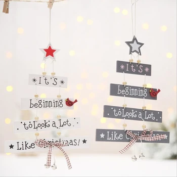 2020 Linksmų Kalėdų Laiškas Medinis Pakabas, Papuošalai Kalėdų Eglutės Ornamentu Medienos Amatų Namų Sienos Kalėdų Vakarėlį Apdaila