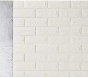 3D White Plytų Poveikis Tapetai Roll Šviesiai Pilka Modernaus Derliaus Kaimiškas Vinilo, PVC Dirbtiniais Plytų Sienos, Popieriaus Kambarį